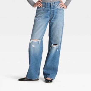 Women's Mid-Rise 90's Baggy Denim Jeans - Universal Thread- size 12